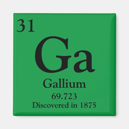 Gallium Periodic Table Magnet (Vorne)
