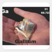 Gallium Quadratischer Aufkleber (Vorderseite)