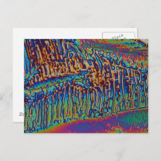 Galliumnitrat unter dem Mikroskop Postkarte (Vorne/Hinten)