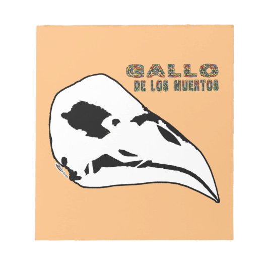 Gallo De Los Muertos Notizblock (Vorderseite)