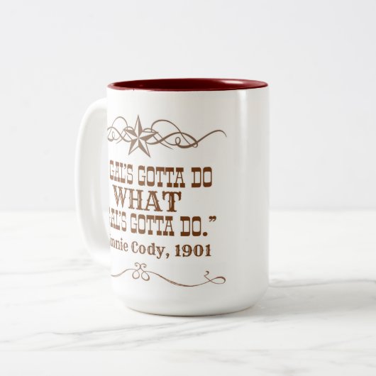 Gallonen got, um zu tun, welche Gallonen got, um Zweifarbige Tasse (Vorderseite Links)