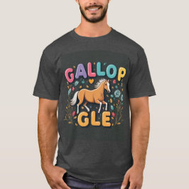 Gallop Glee: Stilvoller T - Shirt für Tierfreunde