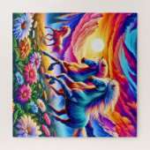 Gallop in einer fantastischen Landschaft Puzzle (Horizontal)