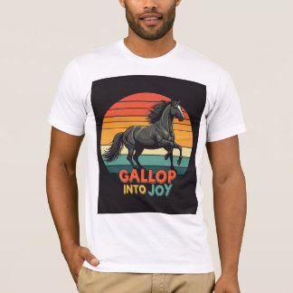 Gallop in joy Tshirt design basic men shirt