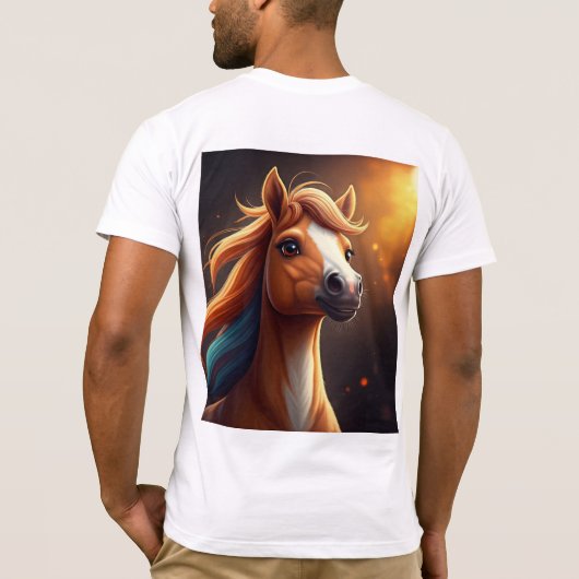 Gallop in joy Tshirt design basic men shirt (Rückseite)