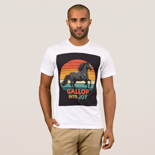 Gallop in joy Tshirt design basic men shirt (Vorne ganz)