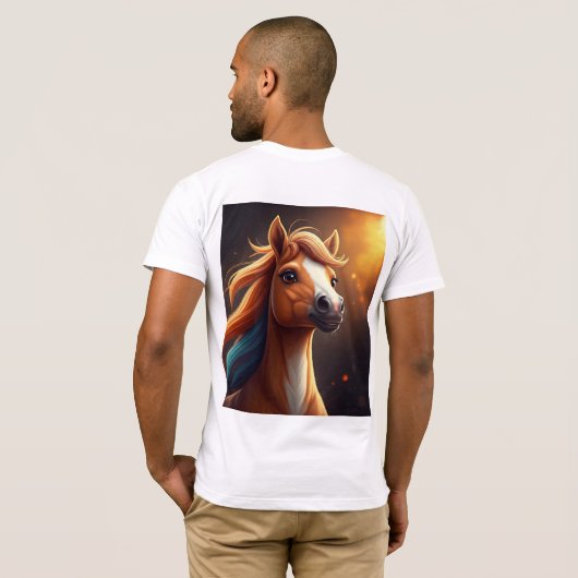 Gallop in joy Tshirt design basic men shirt (Schwarz voll)