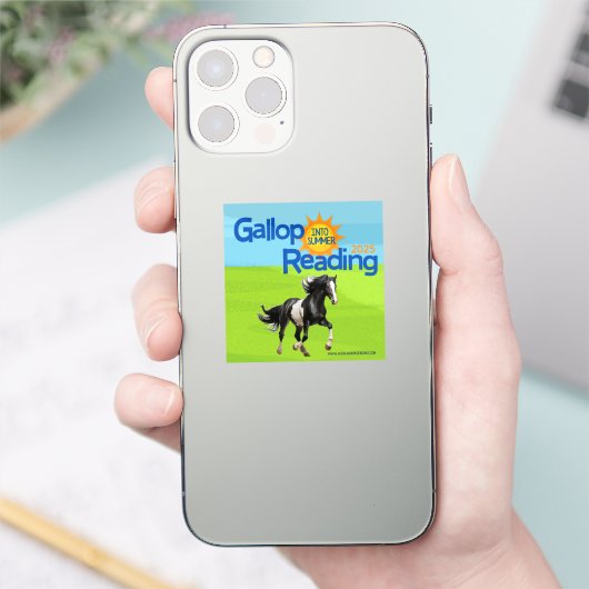 Gallop in Summer Reading Sticker (Telefon)