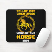 Gallop Into Greatness Year Of The Horse 2026 New Y Mousepad (Mit Mouse)