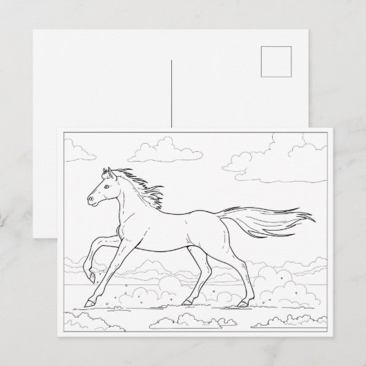 Gallop Postkarte (Vorne/Hinten)
