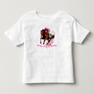 Gallop zum Sieg. Elegante Gestern und Heute Kleinkind T-shirt
