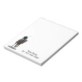 Gallopierendes Pferd und Reiter Notepad Notizblock (Rotiert)