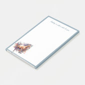 Gallopierpferd mit Blumenkranz Post-it Klebezettel (angewinkelt)