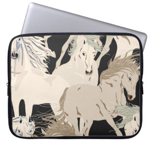 Gallopierpferd Vintag nahtlos. Platz b Laptopschutzhülle