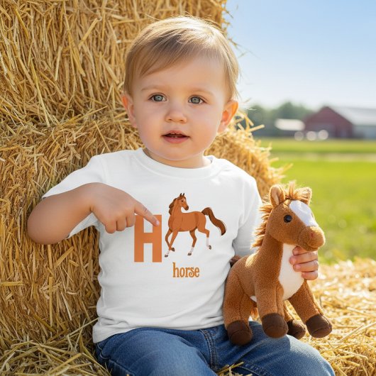Galloping Alphabet Adventure H ist für Pferde T-Sh Kleinkind T-shirt