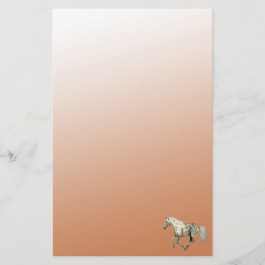Galloping Appaloosa Horse Pastel Stationer Briefpapier (Vorderseite)