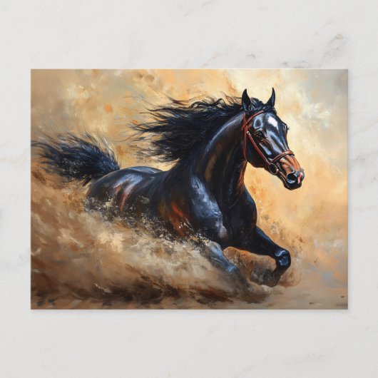 Galloping Arabian Horse Postkarte (Vorderseite)