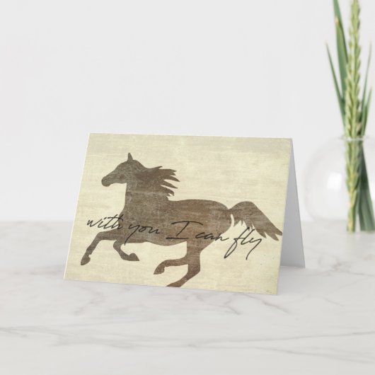 GALLOPING AUF LUFTGrußkarte Dankeskarte (Vorderseite)