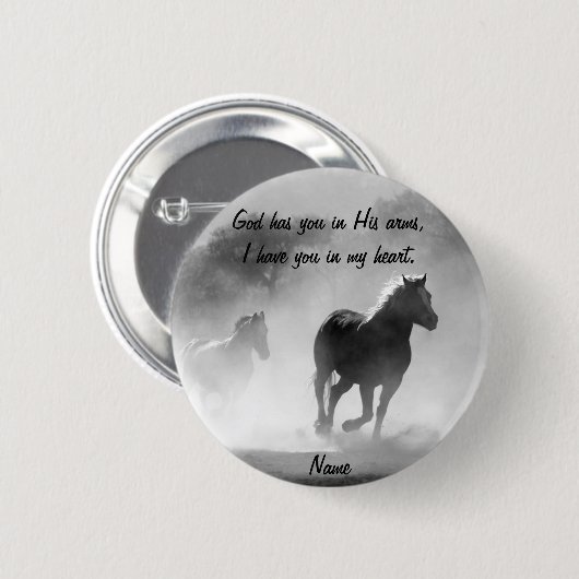 Galloping aus dem Nebel Button (Vorne & Hinten)