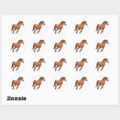 Galloping Bay Gelding Sticker (Blatt)