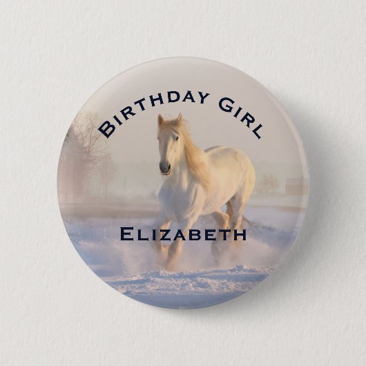 Galloping Birthday Girl Button (Vorderseite)