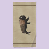 Galloping Bison auf altes Papier Badehandtuch (Badehandtuch)