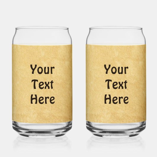 Galloping Bison auf altes Papier Dosenglas (Rückseite)