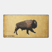 Galloping Bison auf altes Papier Schreibtischunterlage (Vorderseite)