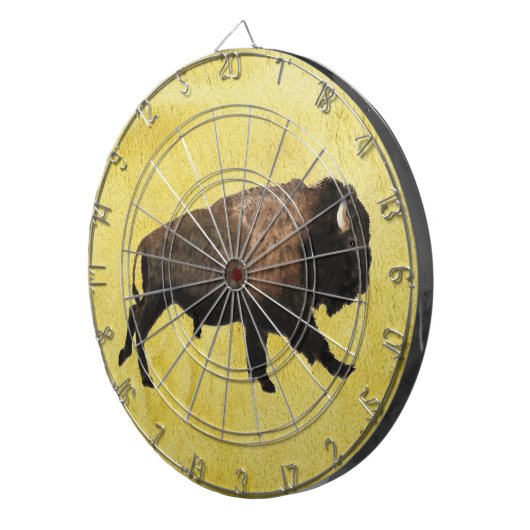 Galloping Bison Dartscheibe (Vorderseite rechts)