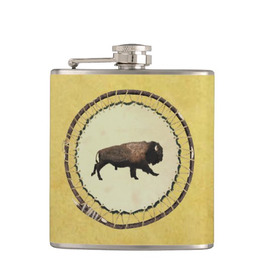 Galloping Bison Flachmann (Vorderseite)
