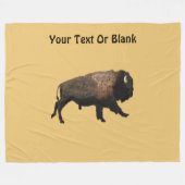 Galloping Bison Fleecedecke (Vorderseite (Horizontal))
