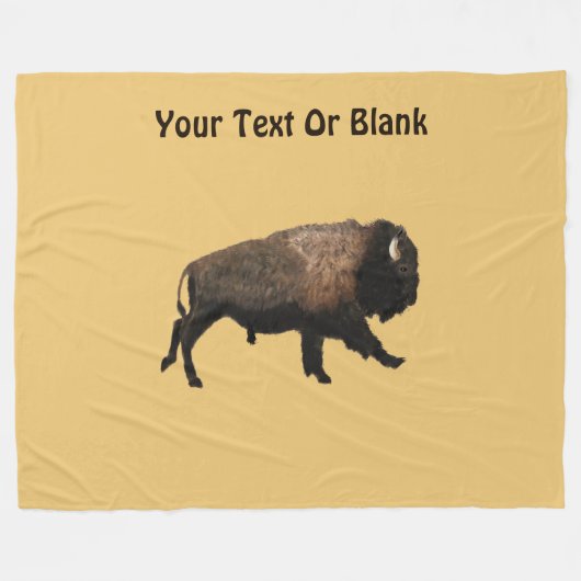 Galloping Bison Fleecedecke (Vorderseite (Horizontal))