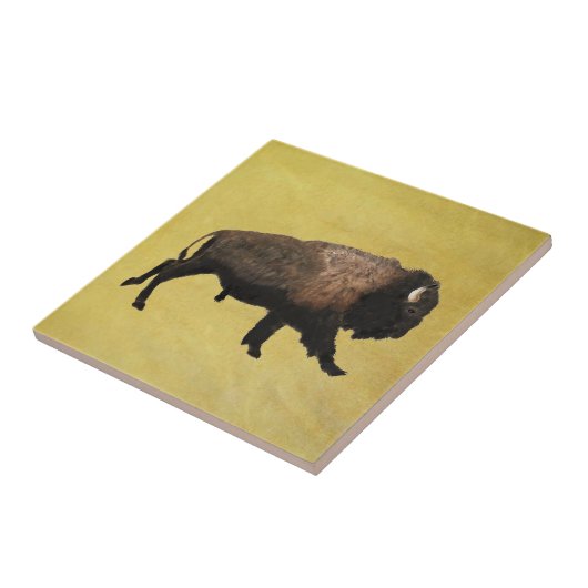 Galloping Bison Fliese (Seite)