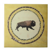 Galloping Bison Fliese (Vorderseite)