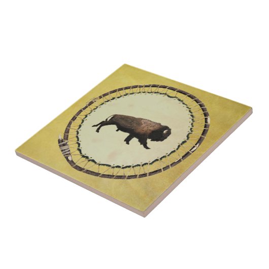 Galloping Bison Fliese (Seite)