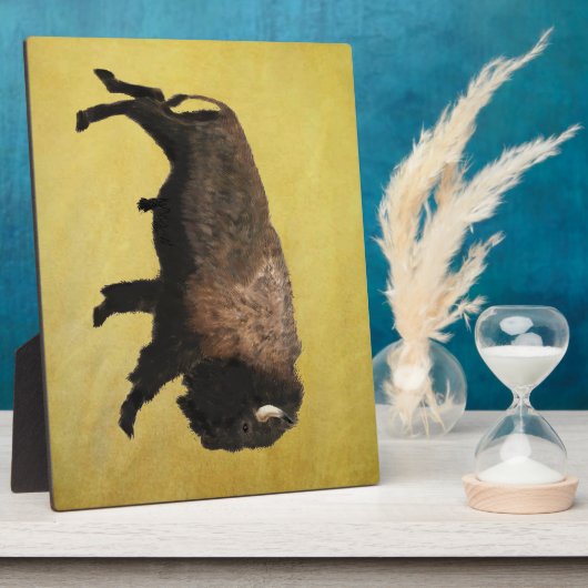 Galloping Bison Fotoplatte (Seite)