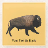 Galloping Bison Glasuntersetzer (Vorderseite)