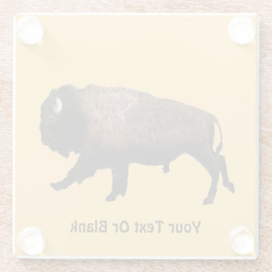 Galloping Bison Glasuntersetzer (Rückseite)