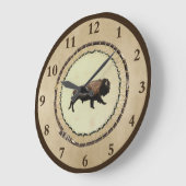 Galloping Bison Große Wanduhr (Winkel)