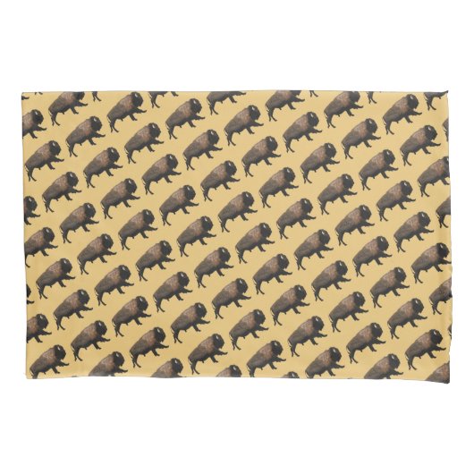 Galloping Bison Kissenbezug (Vorderseite)