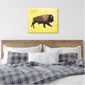 Galloping Bison Leinwanddruck (Insitu (Schlafzimmer))