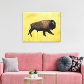 Galloping Bison Leinwanddruck (Insitu (Wohnzimmer))