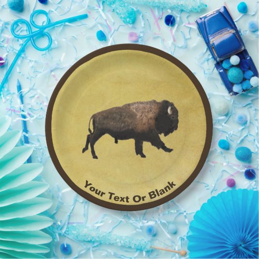 Galloping Bison Pappteller (Party)