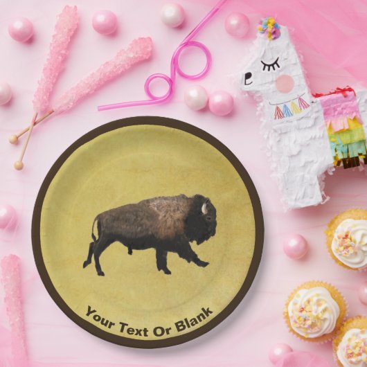 Galloping Bison Pappteller (Party)