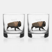 Galloping Bison Whiskyglas (Vorderseite)