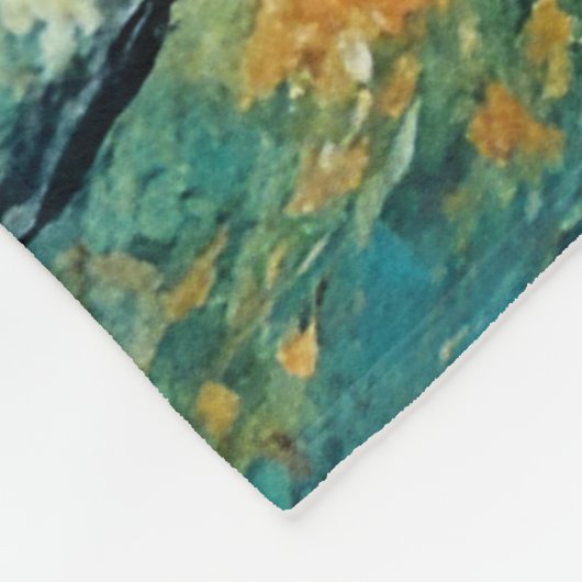 Galloping Black Stallion Fleecedecke (Ecke)