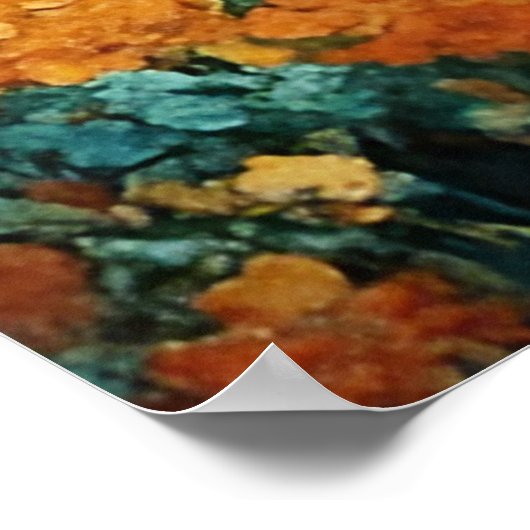 Galloping Black Stallion Poster (Ecke)