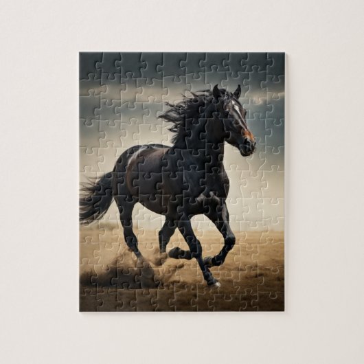 Galloping Black Stallion Puzzle (Vertikal)