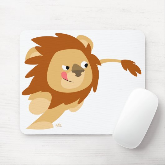 Galloping Cartoon Löwenmousepad Mousepad (Mit Mouse)