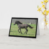 Galloping Colt Grußkarte Karte (Gelbe Blume)